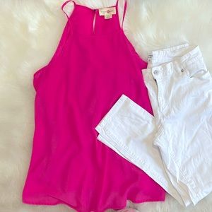 🎁 Hot Pink Sheer Racerback Tank XL